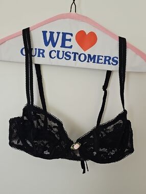 Black Lace Lou Unlined Underwire Bra XS